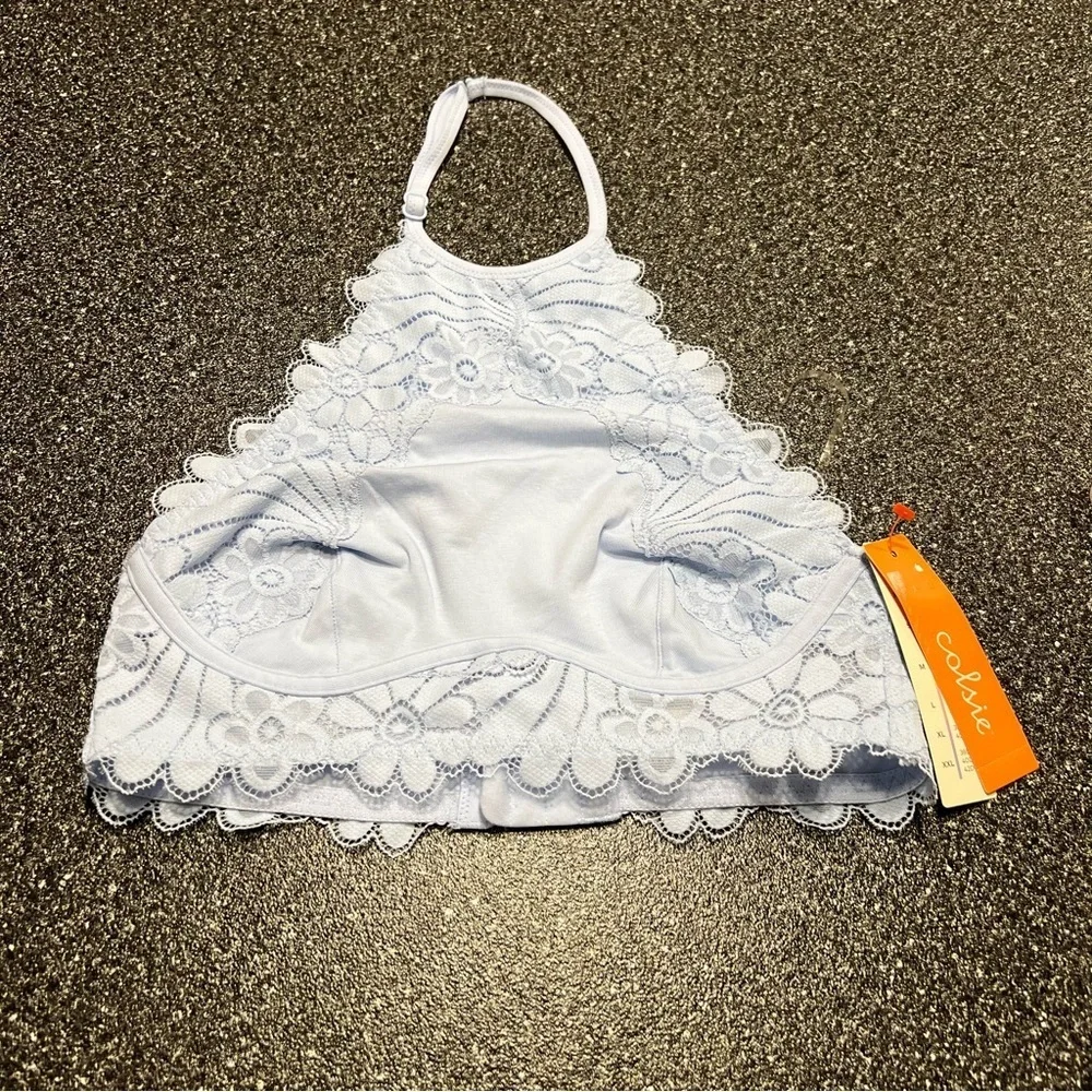 ❤️3/$15 NWT Colsie Light Blue Floral Lace Bralette XS